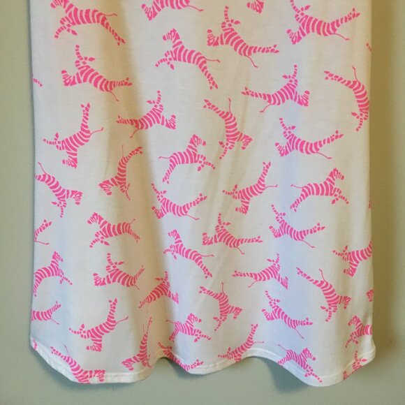 Warehouse One Neon Pink and White Zebra Tank Top - Picture 6 of 16